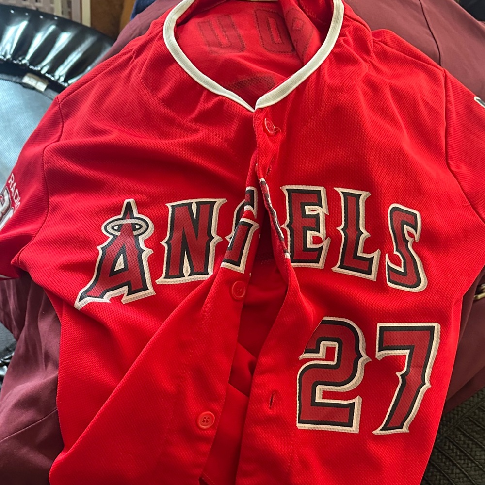 Angels Baseball Jersey mike trout kids xl